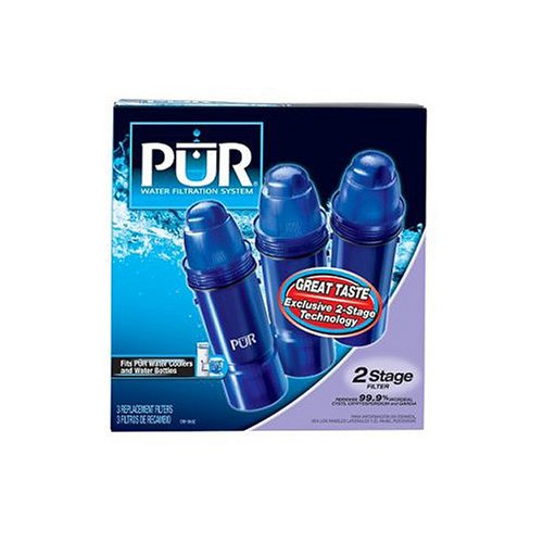 PUR CRF-950Z 2-Stage Water Pitcher Replacement Filter, 3-Pack