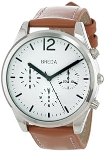 Breda Men's 2369-lightbrown James Pilot Style Leather Watch