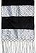 Beaded Embroidered Paisley Brocadse Silk Organza Stole Scarf Wrap Shawl Table Runner with Hand Knotted Fringe Silver & Black