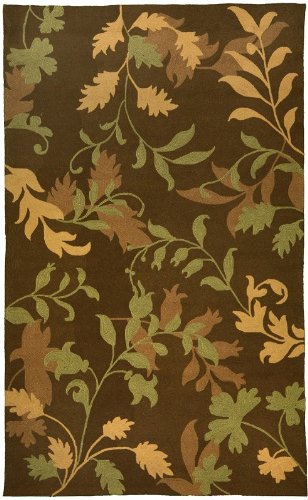 8' x 10' Autumn Foliage Hand Hooked Outdoor Area Throw Rug