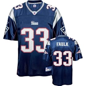Kevin Faulk Reebok NFL Navy Replica New England Patriots Jersey