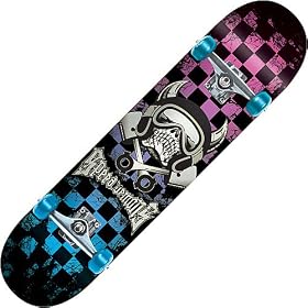 Speed Demons Skull Checker Fade 7.3 Complete Skateboard by 