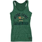 Notre Dame Fighting Irish Women's Green adidas Retro Mascot Heathered Tri-Blend Tank Top