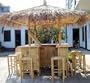 Island Natural Bamboo Tiki Bar in Natural Finish - 6' x 6'
