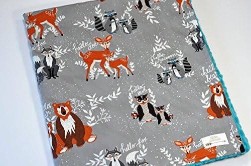 Personalized minky baby blanket - baby minky blanket - Woodland baby blanket - Woodland nursery - Crib blanket - Baby shower gift - Newborn