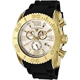 Swiss Legend Men's 20067-YG-02 Commander Collection Chronograph Yellow Gold Black Rubber Watch