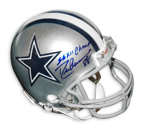 Drew Pearson Dallas Cowboys Autographed Mini Helmet with SB XII Champs Inscription