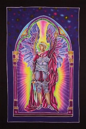 Shakina Authentic Batik Textile Art St. Michael 25" x 37" Multi Color