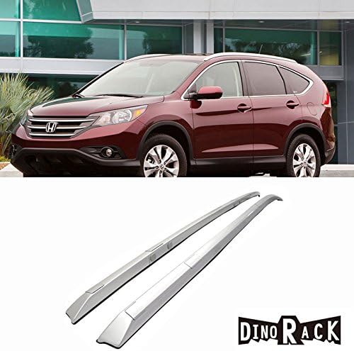 DINORACK 2pcs Silver ABS Plastic Aftermarket Roof Rack Side Rails + Mounting Hardwares Fit 12-15 Honda CR-V