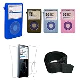 iPod G5 Video Premium Silicone Kit with Accessory Kit - 14 Inch Sports Armband and 3pcs Full Body Shield - 9 Color Choices