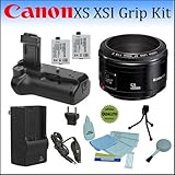 Canon EF 50mm f/1.8 II Camera Lens With Opteka XS XSi Grip Accessory Kit