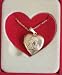 Little Orphan Annie Heart Locket Pendant Necklace - Approx. 7/8
