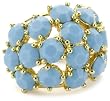 Trina Turk Jewel Encrusted Opaque Turquoise-Color Ring