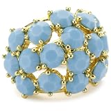 Trina Turk Jewel Encrusted Opaque Turquoise Ri
