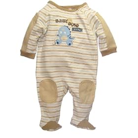 Baby Dino Striped Footie by Baby's Own