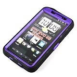 BestDealUSA Rubberized Hard Case Cover for Sprint HTC EVO 4G-Black Purple
