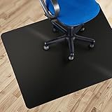 Office Marshal&reg; Black Polycarbonate Office Chair Mat - 36" x 48" - Hard Floor Protection - No-Recycling Material - High Impact Strength