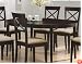 Contemporary Cappuccino Finish Oval Dining Table