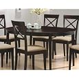 Coaster Contemporary Oval Dining Table, Cappuccino Finish