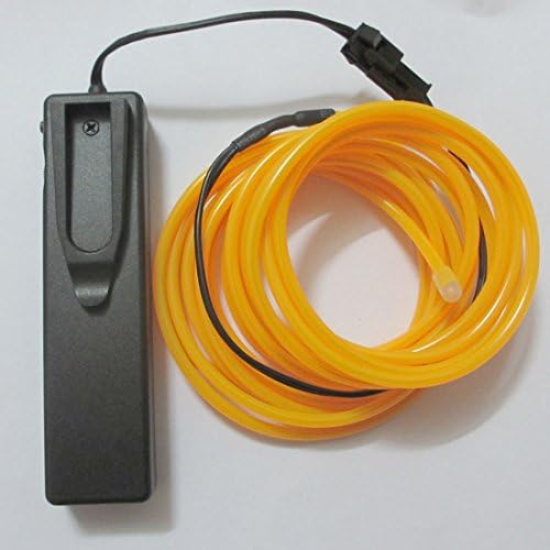Nickqin 3.2mm Neon El Wire Electroluminescent Lights Led Strip 9.84ft with Voiced Activated Function (yellow)