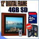 VidPro ProTama 12 DPF-1112 USB Digital Picture Frame plays MP3 & Video DPF1112 BigVALUEInc 4GB SD / Secure Digital Memory Card Saver Bundle
