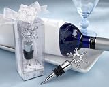 Snowflake Bottle Stopper in Shimmering Gift Box Wedding, Shower Favor