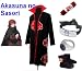 Naruto Itachi Akasuna no Sasori cosplay costume set (Akatsuki Cloak + Naruto Akasuna no Sasori headb