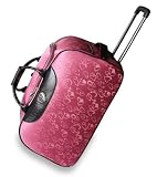 Brighton Inspired PINK Alligator Heart Rolling Duffle & Messenger Bag