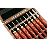 PSI Woodworking LCAN8MD HSS Micro Detailing Anniversary Lathe Chisel Set, 8-Piece