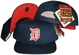 Detroit Tigers Navy Snapback Adjustable Plastic Snap Back Hat / Cap