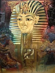 King Tut - Metallic Foil Art Print / Poster (Size: 20" x 27")
