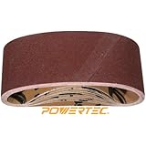 POWERTEC 110880 3-Inch x 18-Inch 320 Grit Aluminum Oxide Sanding Belt, 10-Pack