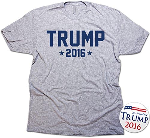 Trump 2016 Men's T-Shirt - Donald Trump for President &amp; Trump Sticker. X-Large