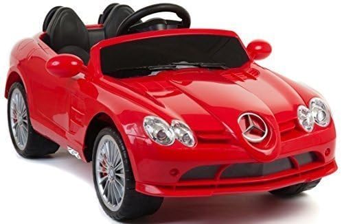 Amazing 12v Official SLR 722 Mercedes Benz Battery Operated Ride on Car with Remote Control/Functioning Lights/Music/Volume control/Red