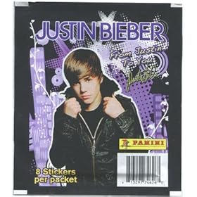  Justin Bieber Panini Album Sticker Pack 8 Stickers