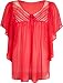 FULL TILT Batwing Inset Womens Top