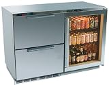 Perlick H2ROD3D5B 48 Built-in All-Refrigerator with 12.0 cu. ft. Capacity, Variable Speed Compressor, Electronic Digital Control and Double Drawers: Glass Door/Stainless Steel Drawers