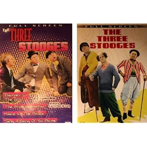 The Three Stooges "2 DVD Set / 4 full episodes plus color classics, color cartoons, trailers, 1949 pilot "Jerk Of All Trades" see product description... "