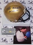 Roger Staubach Autographed/Hand Signed Navy Midshipmen Mini Helmet with Heisman 63 Inscription