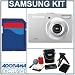 Samsung Digimax L100 Digital Camera kit, Silver with 2 GB SD Memory Card, Tripod, Camera Case, Card Reader with 2.0 USB Cable ,Cleaning Kit & Media Case
