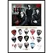 30 Seconds To Mars Gold Edition Plektron Display mit 15 Plektrons A4 Size