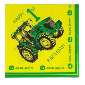 John Deere Birthday Party Supplies on John Deere 1st Birthday Lunch Napkins  16  Party Supplies  Amazon Co