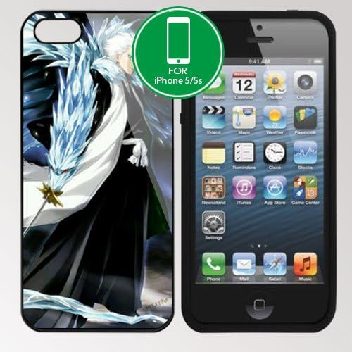 Bleach Manga Anime Comic Apple iPhone 5 5S TPU Black or White Cover case (#6 Black)