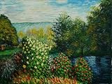 Art Reproduction Oil Painting - Monet Paintings: Corner of the Garden at Montgeron - Extra Large 30 X 40 - Hand Painted Canvas Art