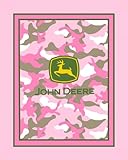 John Deere No Sew Fleece Throw Kit, Pink Camouflage