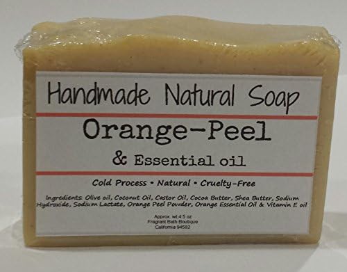 Orange Peel &amp; Essential Oil Natural Soap, Cold Process Soap