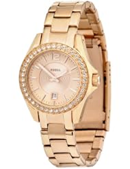 Fossil Womens ES2889 Riley Analog Display Analog Quartz Rose Gold Watch