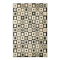 Home Squares Rug Collection - Sand/ Black