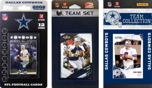 NFL  Dallas Cowboys 3 Different Licensed Trading Card Team Sets