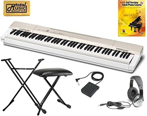 Casio Privia PX-160 Digital Piano TMS Essentials Bundle- Gold